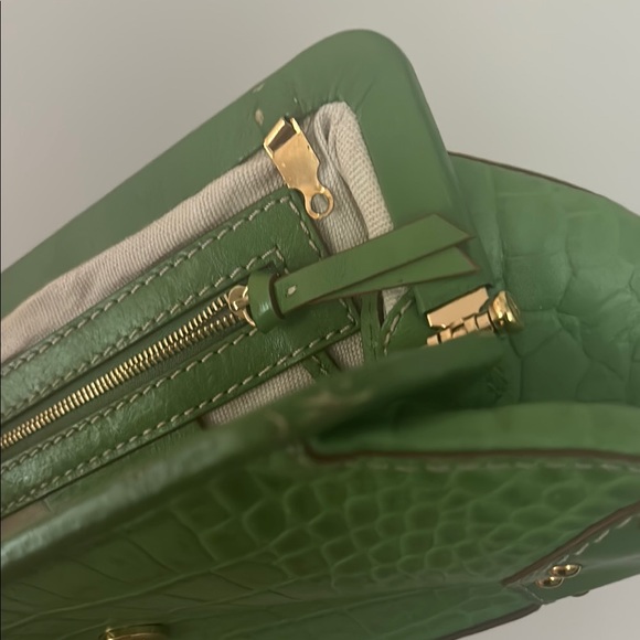Michael Kors Green Clutch with Gold Buckle and Studs - Picture 5 of 6